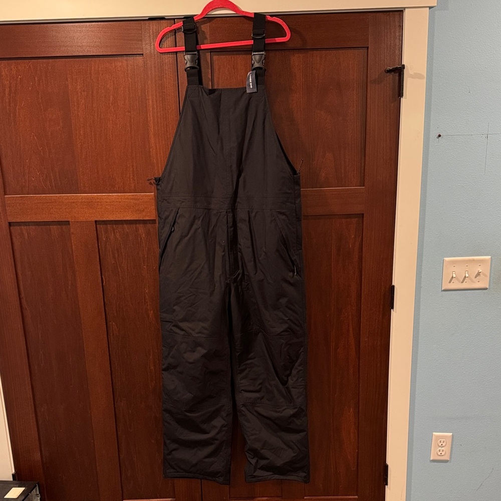 Lands' End Black Ski & Snowboard Bib